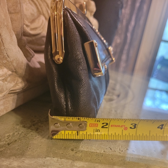 L.A.M.B. by Gwen Stefani Leather Clutch Luxury Designer Celebrity Black #745 - Picture 11 of 17